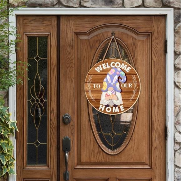 Interchangeable Welcome Sign for Front Door Welcome to Our Home Wreath Sign - Picture 5 of 8
